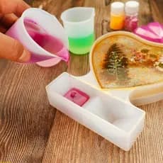 sunshineyy Copo Medição Silicone Mistura Resina Escala Precisa