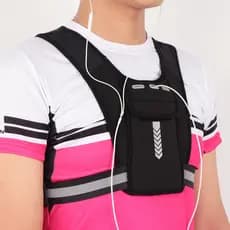 < showpoweram > Colete De Treinamento Resistente Ao Desgaste Para Mochila De Corrida Caminhada Suporte Telefone Celular Compacto