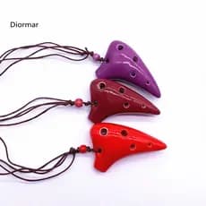 < showpoweram > Ocarina 6 Buracos Instrumento Musical Cerâmica Amante Da Música Mini Para