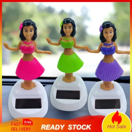 Solar Dança Praia Menina Automático Balanço Carro Interior Ornamento Painel Decoração