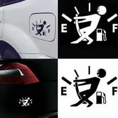 garonne Engraçado Medidor De Combustível Auto Carro Corpo Adesivos Reflexivos Decalques À Prova D'água Decoração