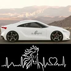 garonne Cavalo Batimento Cardíaco Amor Auto Carro Adesivo Janela Porta Decalque Decoração