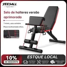 Banco De Musculação Supino Dobravel 6 Em 1 Ajustavel Fitness Academia Treino Em Casa Carga 400kg