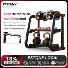 Organizador De Halteres 3 Andares Suporte Academia Organizador De Pesos Portatil Prateleira Fitness