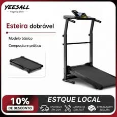 Esteira Mecânica Caminhada Fitness com Display Suporta 120kg Keep Self Machine Branca Exercício Em Casa Silenciosa