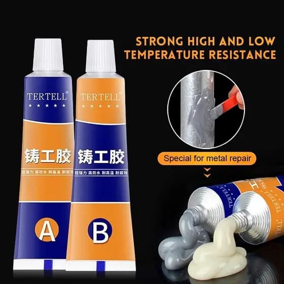 100g Cola Industrial para Reparos, Resistente ao Calor, Soldagem a Frio de Metal, Adesivo A&B, Gel de Fundição, Ferramen