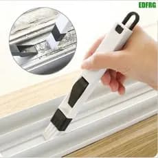 Escova de limpeza multifuncional dois em um, adequada para limpar teclados, frestas de janelas e fendas.