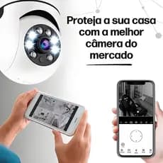 Câmera de Segurança WiFi Giratória 360° Full HD com Visão Noturna e Áudio Bidirecional