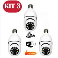 Câmera de Segurança Wi-Fi Lâmpada com Visão 360° e Visão Noturna