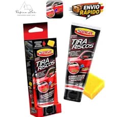 Tira Riscos com Aplicador Carro Cera Luxcar Esponja Sai risco Batida Carro Moto Preto Branco Cinza