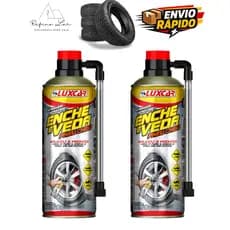 Reparador de Pneu Enchedor Automático Instantâneo 400ml Luxcar Enche Veda Pneu Carro Moto Bicicleta