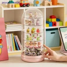 [newpros] Caixa De Armazenamento Rotativa Transparente Multicamadas Organizador Que Economiza Espaço Para Cozinha Domést