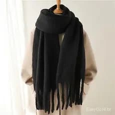Cachecol De Inverno Para Mulheres Caxemira Quente Sólido Pashmina Cobertor Envolve Feminino Grosso Macio Bufanda Grande