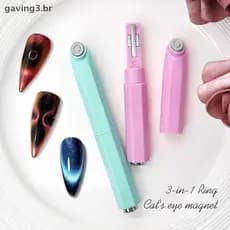 [GAVBR] Ímã De Cabeça Dupla Sti Efeito De Forma Anular Gato Gel UV Magnético Nail Art ic Nails Caneta Magnética DIY Ferr