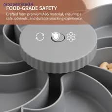 [newpros] Bandeja De Servir Dividida Com Design Giratório Para Snas E Aperitivos Uso Em Festas Peças Multifuncionais Arm