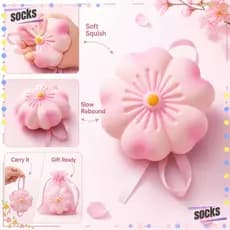 Meias Pitada Brinquedo , Anti-Stress Recuperação Lenta Bolas De Estresse De Flor De Cerejeira , De Inquietação Em Forma