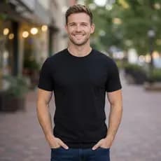 Camiseta masculina básica 100% algodão lisa