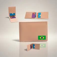 Kit 10 Porta Cartão Feminino Masculino do Brasil Copa do mundo Bandeira