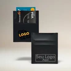 Kit Porta Cartão Pequeno Slim Personalizado Sua logo mimo para evento corporativo lojas
