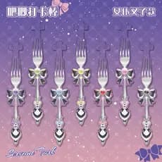 [Estoque pronto] Caracol Meow Fantasia Maid Fork Bar Crachá Punch Card Stick Acrílico Valley Beauty Storage WJG