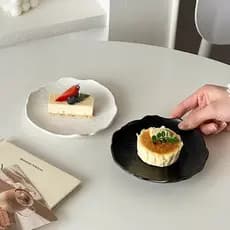 [Estoque pronto] Sobremesa Padrão de Pedra Criativa Café da Manhã Rock Sense Sobremesa Bolo Chá da Tarde Pastelaria Prat