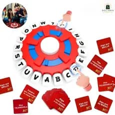 Jogo de tabuleiro educativo 24cm， em letras, idioma BR, com timer e travamento.