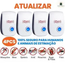 Repelente Eletrônico Mosca Pernilongos Baratas Morcegos Bivolt
