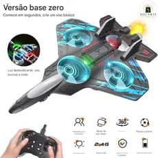 Avião Drone de Combate RC 2.4GHz Quadrimotor, Bateria Recarregável e Muito Resistente