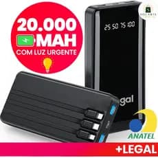 Carregador Portátil Power Bank Favo de Mel Bateria Externa 20000mah