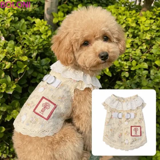 BOLONI Saia De Mangas Voadoras Para Animais De Estimação , Roupas Finas E Respiráveis Macias Cães , Fantasia De Algodão