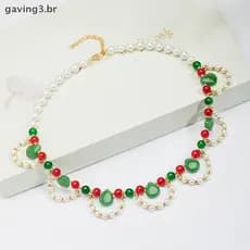 [GAVBR] Estilo Étnico Retrô Nelace Chinês Gargantilha De Flores Com Contas Pedra Natural Nelaces De Oração Mulheres Cheo