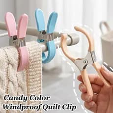 4-1Pcs Clipes De Colcha À Prova De Vento-Suporte De Fixação De Edredom-Braçadeira De Roupas De Lavanderia Antiderrapante