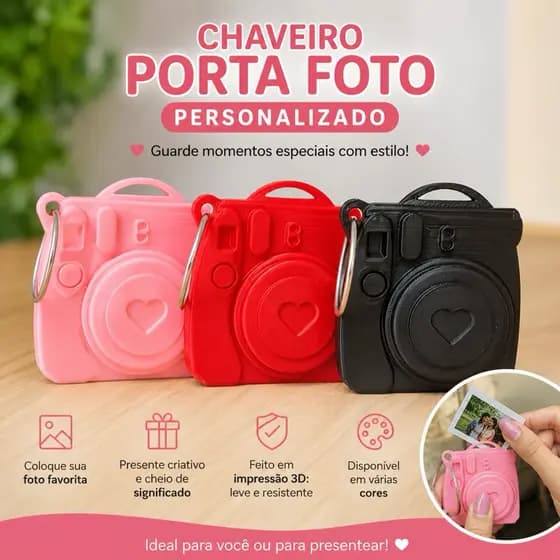 Chaveiro Porta Foto Personalizado
