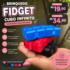 Infinity Cube Fidget Cubo Infinito Anti Estresse Relaxamento