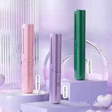 Escova Alisadora Elétrica Portátil Alisado Perfeito Sem Fio Mini Modelador Cerâmica Recarregável Cabelos Sedosos