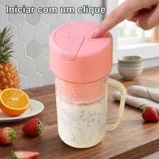 Mini Liquidificador 420ml Copo Mixer Eletrico Recarregavel USB Mini Juicer Com Canudo Pratico Suco Caneca De Mesa