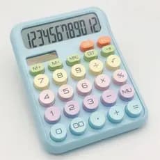 Calculadora Colorida 12 Digitos Teclas Grandes Estilo Mecanico Resistente ABS Calculadora De Mesa Escritorio Macia
