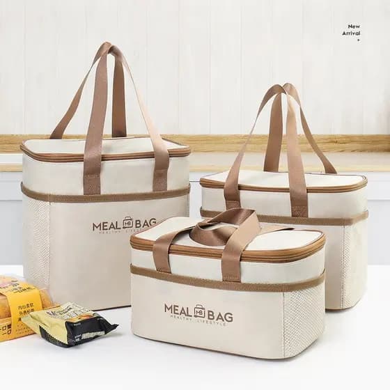 Bolsa térmica para levar comida para o trabalho, bolsa térmica isolada, bolsa de almoço para estudantes, bento, bo