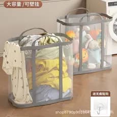 Cesto de roupa suja dobrável de grande capacidade para uso doméstico, cesto para guardar roupas, cesto para brinquedos,