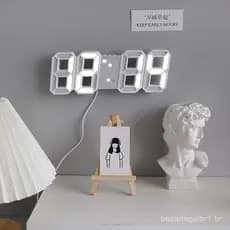 Relógio Digital Inteligente 3D, Relógio de Parede Digital com Alarme, Relógio Eletrônico LED, Presente, Relógio Grande c
