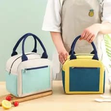 Bolsa térmica catiônica, bolsa isolada, bolsa térmica impermeável com blocos de cor, bolsa térmica para estudantes, bols