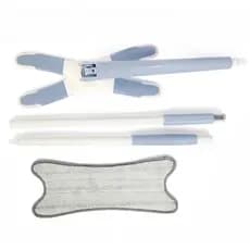 Esfregão Mop Twist Cabo Aço Inox Rodo Limpa Chão Multiuso Flat Esfregão Mágico 360 Graus Porcelanato Vinilico