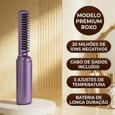Mini Pente Alisador De Cabelo Sem Fio Recarregavel Bateria Portatil Chapinha Express Para Viagem