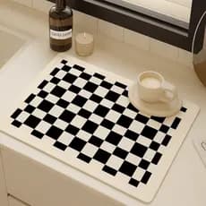 Tapete Escorredor De Louca Higienico Anti Bacteria Seco Rapido Aparador De Louca Facil Limpar Tapete Absorvente Mesa