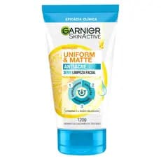 Garnier Uniform & Matte 120g - Sabonete Antiacne 3 em 1 com Ácido Salicílico + Vitamina C