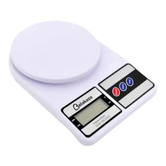 Balança Digital de Cozinha 10kg Belakasa Alta Precisão | À Pilha AAA | Resistente para Dia a Dia