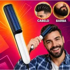 Chapinha De Escova Masculina Para Cabelos e Barba Com Pente Lukton
