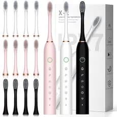 Escova De Dentes Elétrica Sonic IPX7 Recarregável USB Escova Dental Elétrica Com 6 Modos E 4 Cabeças De Escova