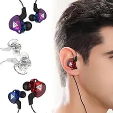 Fone De Ouvido Com Fio QKZ AK6 Original Microfone Cobre Driver Bass Estereo Fone Gamer Intra Auricular Tipo C P2 SP