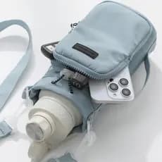 Bolsa de armazenamento com cordão para chaleira portátil para celular ao ar livre, capa para copo térmico